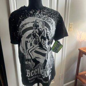 Beetlejuice Black and White Graphic Tee